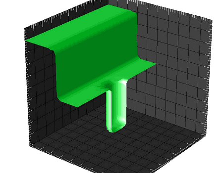 Cutaway of initial dual damascene structure